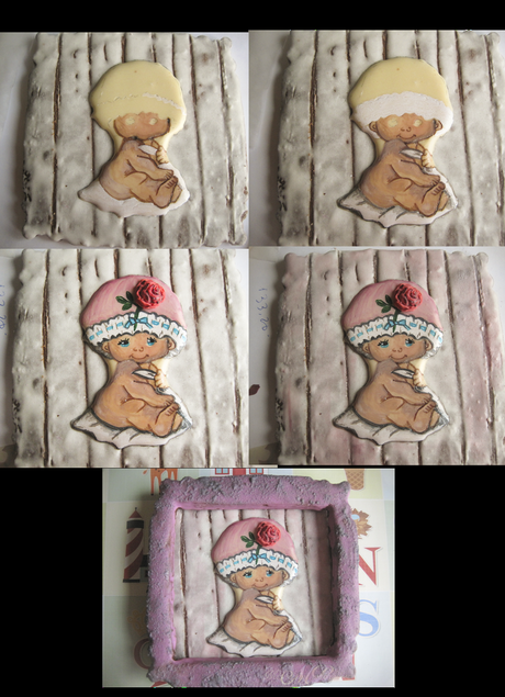 GALLETA MARCO CON BEBÉ PINTADO A MANO