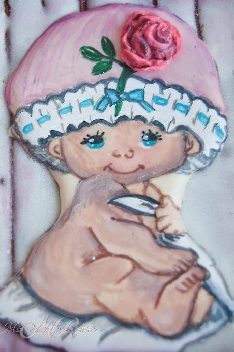 GALLETA MARCO CON BEBÉ PINTADO A MANO