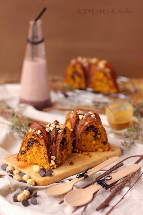 BUNDT CAKE DE TOFFEE Y REMOLINO DE NUTELLA