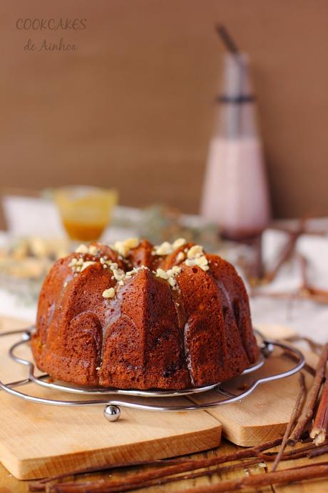 BUNDT CAKE DE TOFFEE Y REMOLINO DE NUTELLA