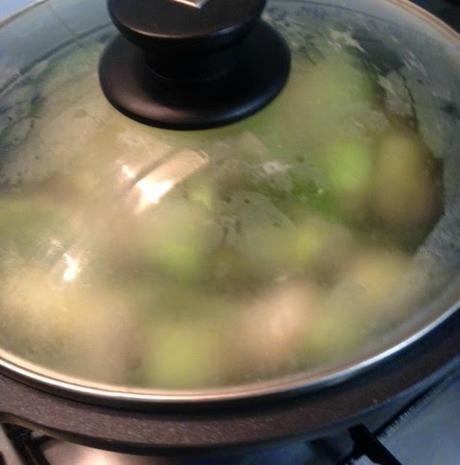 ALCACHOFAS CON JAMON Y SALSITA BLANCA