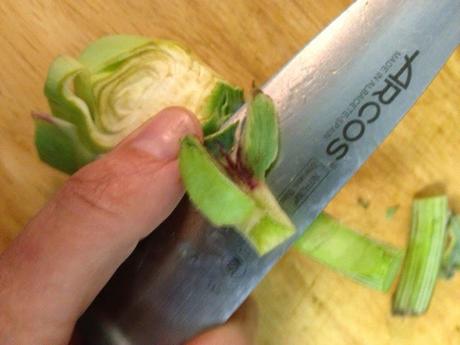 ALCACHOFAS CON JAMON Y SALSITA BLANCA