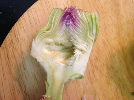 ALCACHOFAS CON JAMON Y SALSITA BLANCA