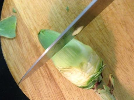 ALCACHOFAS CON JAMON Y SALSITA BLANCA