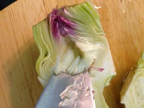 ALCACHOFAS CON JAMON Y SALSITA BLANCA