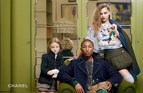 Cara Delevingne y Pharrell Williamns se reunen para la nueva campaña de Chanel