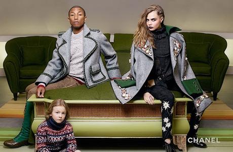 Cara Delevingne y Pharrell Williamns se reunen para la nueva campaña de Chanel