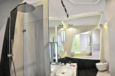 IMÁGENES DEL ESPACIO DE BAÑO DISEÑADO POR A-CERO PARA EL ANIVERSARIO DE CERÁMICAS GALA