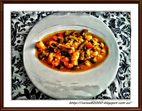 Guiso de arroz con habas