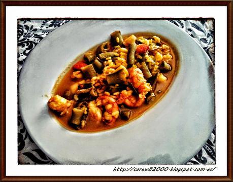 Guiso de arroz con habas