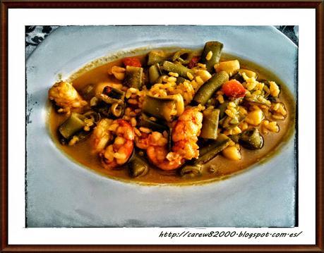 Guiso de arroz con habas