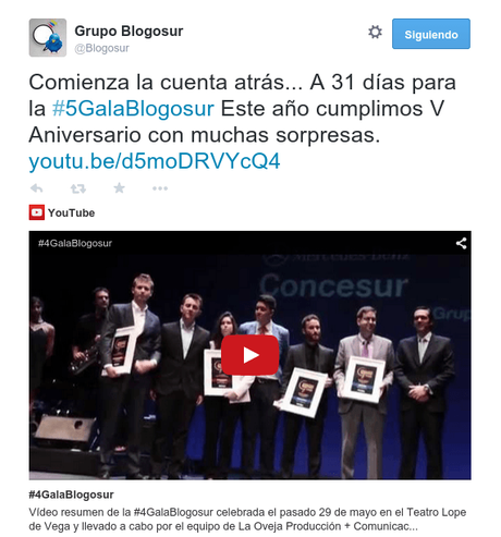 Cuarta Gala Blogosur