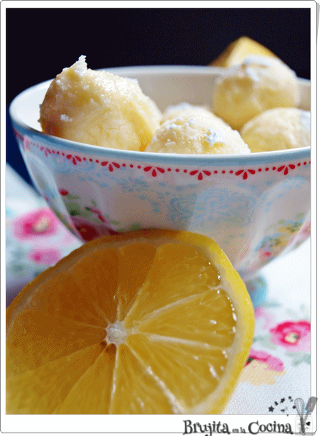 Trufas blancas de limón