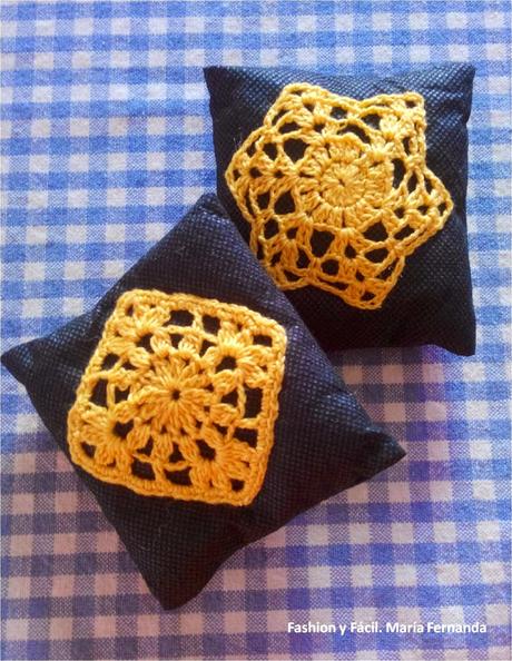 Alfiletero con pastilla o granny tejido a ganchillo para regalar: fácil y lindo (A granny stuffed little pillow DIY)