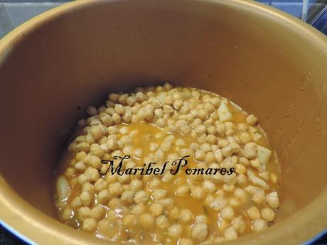Garbanzos con sepia.