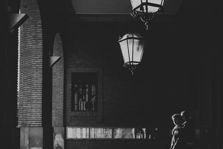 Fotografía de preboda en blanco y negro