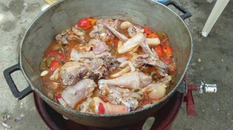 La carne se agrega un poco mas tarde