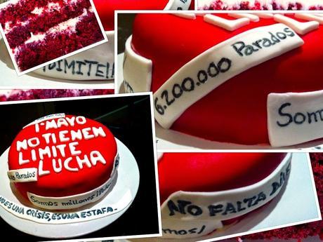1º de Mayo dia del Trabajo. Tarta  Red Velvet
