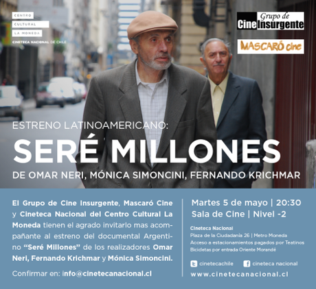 Del 6 al 31 de Mayo, estreno en del documental #SeréMillones en la @CinetecaChile