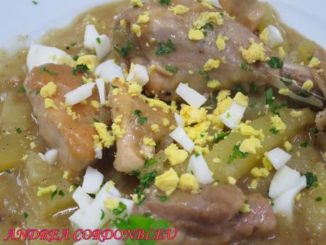 POLLO EN SALSA DE ALMENDRAS O EN PEPITORIA. LA MEJOR RECETA DE MI MADRE.