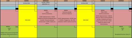 Plan de entrenamiento sub 13 horas en los 101, semana 17