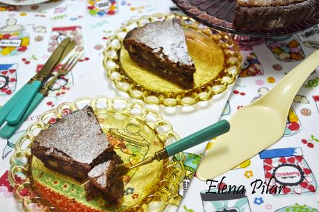 Tarta de chocolate con dátiles y nueces