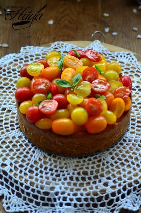 Cheesecake salado con tomates
