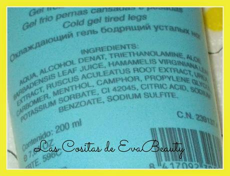 Review Gel piernas cansadas de SOIVRE Cosmetics.