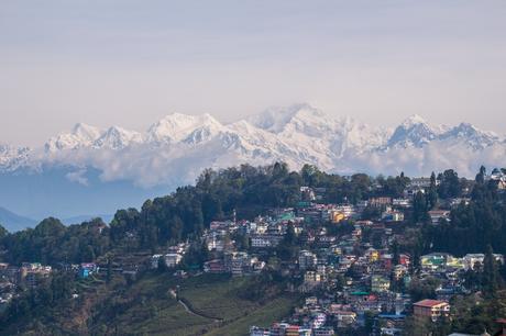 Darjeeling con el Kanchenjunga y los Himalaya