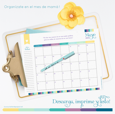 Viernes de Freebies! Hoy tu Calendario de Mayo para descargar gratis y organizarte en el mes de mamá!