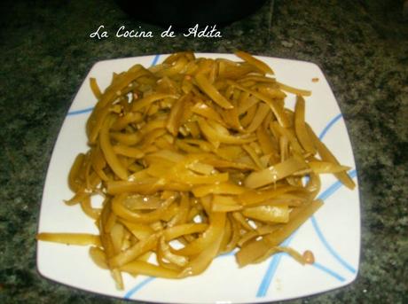 Judías verdes, rehogadas con pimentón  (dieta)