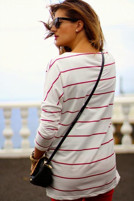 Red Stripes Top