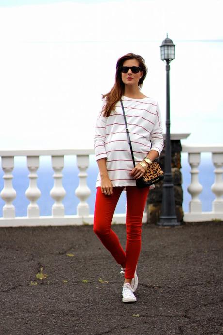 Red Stripes Top