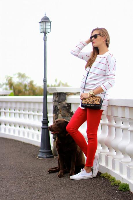 Red Stripes Top