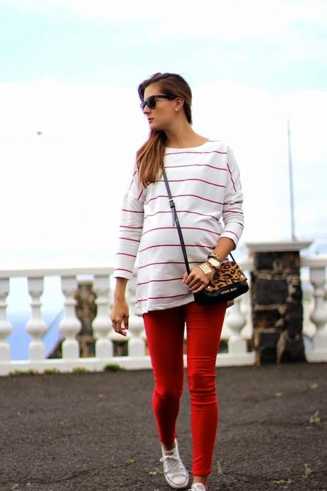 Red Stripes Top