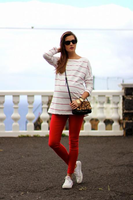 Red Stripes Top