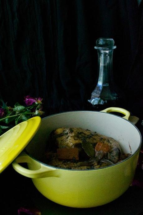 Coq au vin - acercamiento a Paul Bocuse Coq au vin - acercamiento a Paul Bocuse