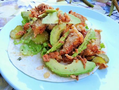 Nuggets de no-pollo rellenos de tofu