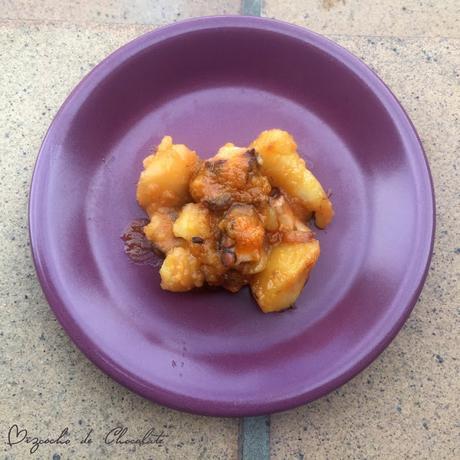 Guiso de patatas con pulpo de Ons