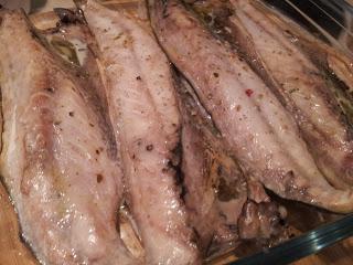 CABALLA AL HORNO CON PATATAS Y SAL DE VINO (Cena#81)