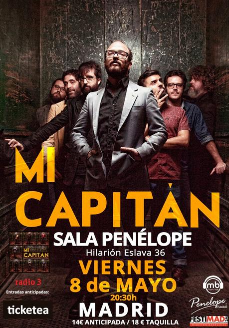 Discos, música y reflexiones cubrirá el concierto en Madrid de Mi Capitán (08-05-2015)