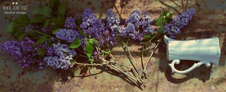 lilas, flores, primavera, jarra, composicion, ramo, aroma, 