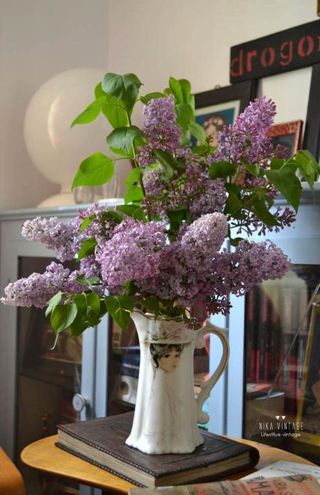 lilas, flores, primavera, jarra, composicion, ramo, aroma, 