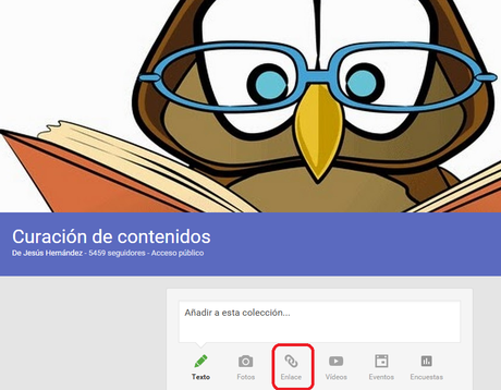 Añadir un tiut a las nuevas Colecciones de Google +