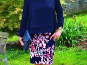 looks falda lápiz flores