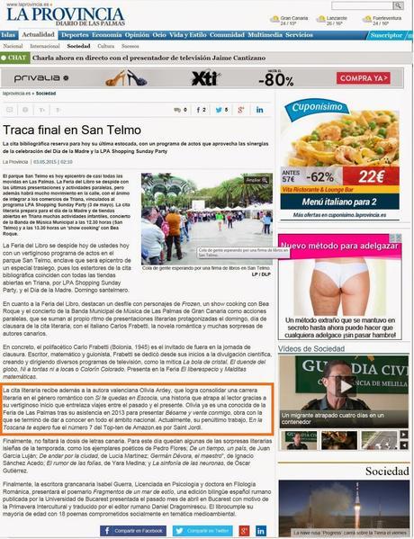 En los periódicos, prensa on line y TV de Canarias