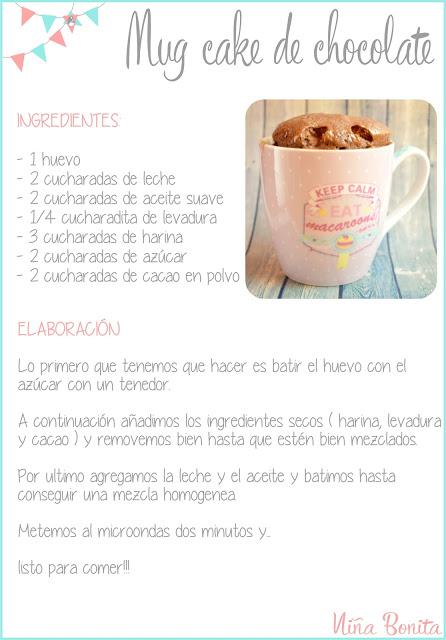 Mug cake de chocolate