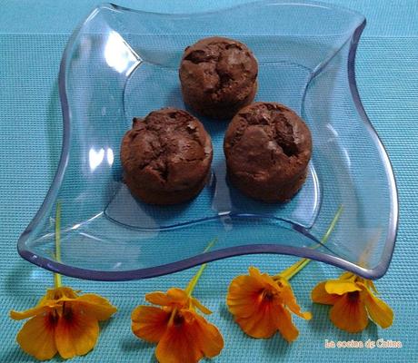 Magdalenas de chocolate y nueces