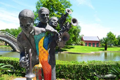 El verde del parque Louis Amstrong