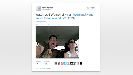 Audi quiere acabar con el estereotipo negativo de las mujeres conductoras en Twitter